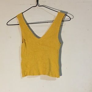 yellow tank top